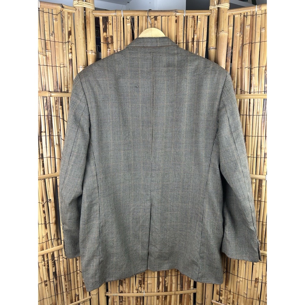 Vintage LAUREN Ralph Lauren Men's Blazer/Sport Coat 100% Wool 44L -‎ Gray Brown - Picture 6 of 16